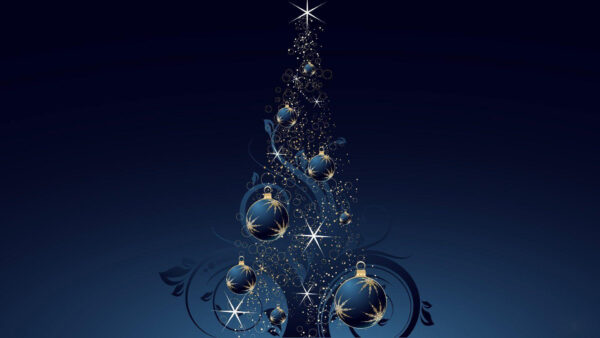 Wallpaper Art, Fractal, Tree, Christmas