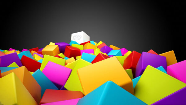 Wallpaper Boxes, Black, Geometric, Colorful, Background, Shapes