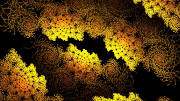 Wallpaper Abstract, Yellow, Art, Spiral, Pattern, Abstraction