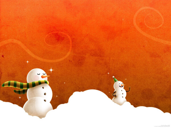 Wallpaper Snowmen, Christmas, Laughing