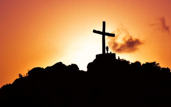 Wallpaper Sunset, Cross