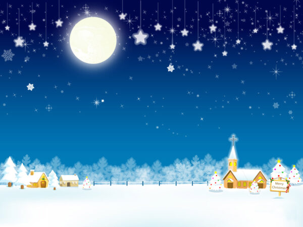 Wallpaper Christmas, Moon