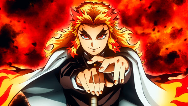 Wallpaper Kyojuro, Anime, Rengoku, Demon, Background, Fire, Desktop, Slayer, With