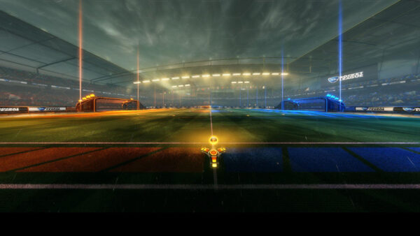 Wallpaper Rocket, League, With, Lights, Stadium