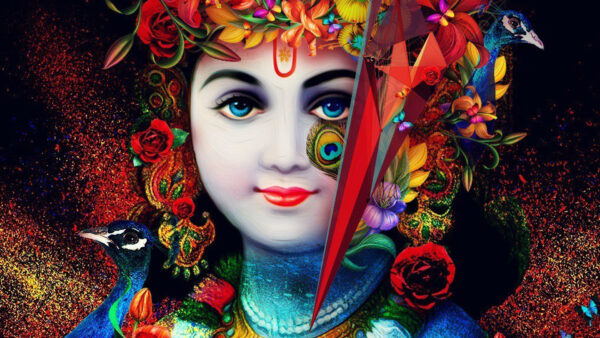 Wallpaper Desktop, Painting, Krishna