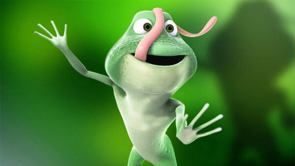 Wallpaper Frog, Animated, With, Green, Shadow