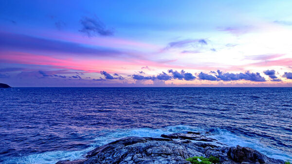 Wallpaper Water, Blue, Beautiful, Sky, Pink, Desktop, Body, Above, Nature, Cloudy