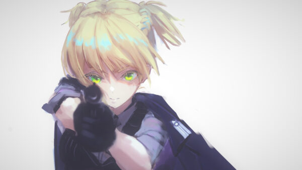 Wallpaper Eyes, With, Girls, Desktop, Gray, Background, Welrod, Games, Frontline, Green