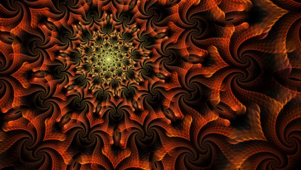 Wallpaper Desktop, Abstract, Mobile, Red, Spiral, Fractal, Pattern, Glow, Abstraction, Green, Art