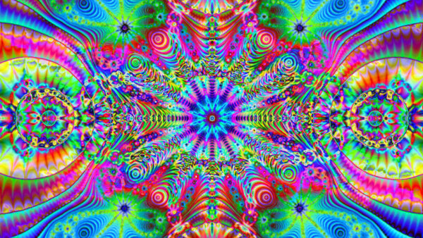 Wallpaper Background, Lines, Trippy, Colorful, Flower