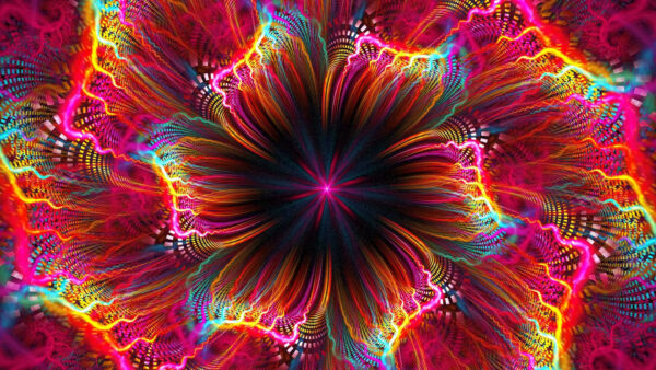 Wallpaper Flower, Multicolored, Abstract, Art, Abstraction, Fractal, Petals