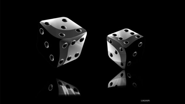 Wallpaper Desktop, Reflection, Dices, White, And, With, Black