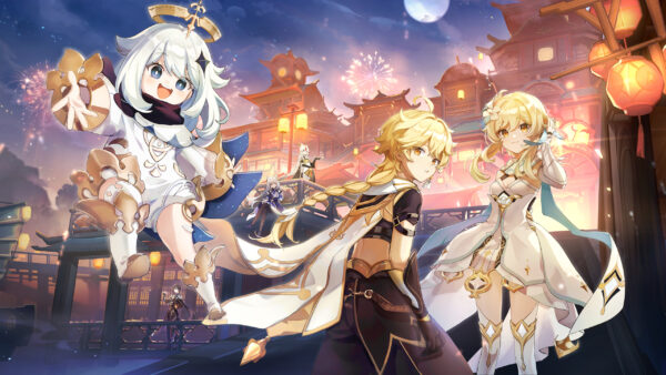 Wallpaper Paimon, Keqing, Impact, Lumine, Genshin, Zhongli, Aether, Ningguang