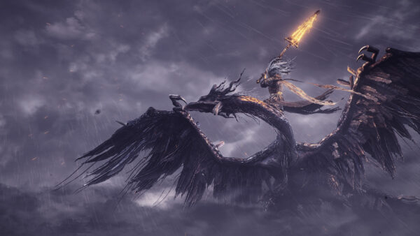 Wallpaper With, Dark, Ornstein, Games, Flying, Raven, BOSS, Desktop, Souls