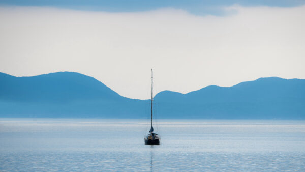 Wallpaper And, Nature, Boat, Sail, Sky, Cloudy, Mobile, Desktop, Blue, Under, Mountain, Lake