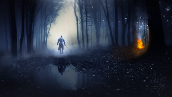 Wallpaper Souls, Dark, Sword, Warrior, With