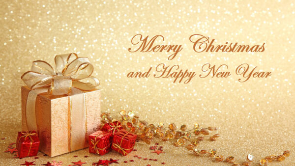 Wallpaper Year, With, Background, Glitterings, New, And, Merry, Gifts, Christmas, Happy