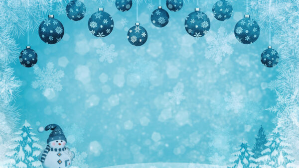 Wallpaper Snowflake, Background, And, Desktop, Christmas, Snowfall, Ornaments, Snowman, Balls