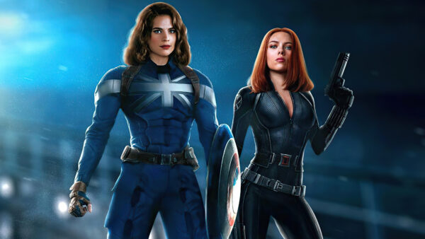 Wallpaper Superheroes, And, Widow, Black, Captain, Carter