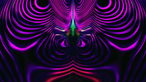 Wallpaper Wavy, Desktop, Purple, Abstraction, Trippy, Winding, Mobile, Fractal