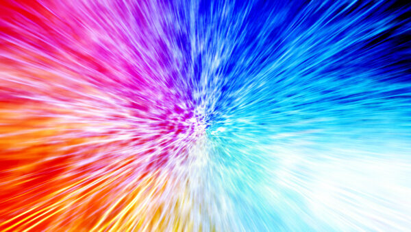 Wallpaper Pink, Orange, Abstract, Yellow, Sparkle, Abstraction, Blue