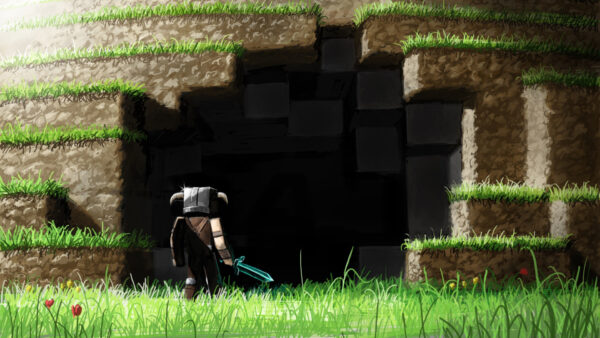 Wallpaper Warrior, Minecraft, Cave