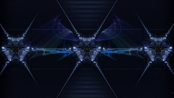 Wallpaper Pattern, Abstract, Lines, Blue, Fractal