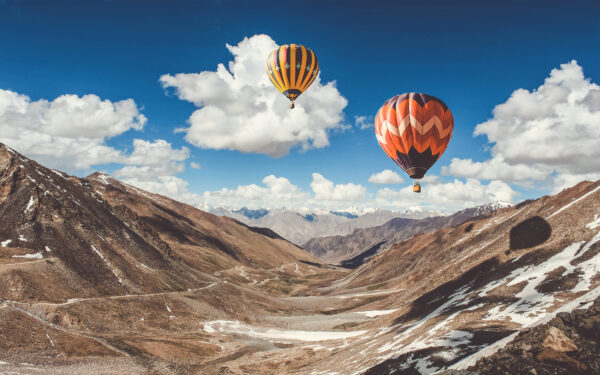 Wallpaper Air, Ride, Balloon, Hot, Mountains, Leh