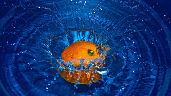 Wallpaper Orange, Splash, Fruit