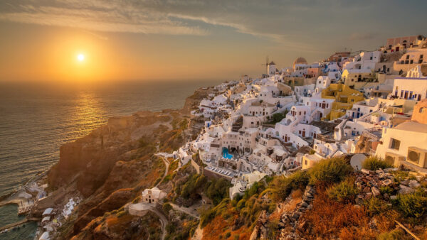 Wallpaper Background, Landscape, Man, Nature, Wallpaper, Santorini, Cool, Pc, Download, Desktop, 1920×1080, Free, Made, Images