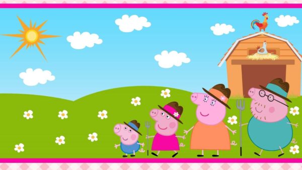 Wallpaper Anime, Mummy, Top, Chicken, George, Hut, Peppa, Daddy, Pig, With