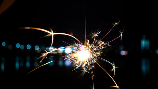 Wallpaper Desktop, Cool, Sky, Dark, Night, White, Yellow, Fireworks