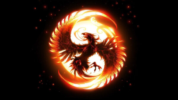 Wallpaper Black, Fire, With, Background, Dragon, Desktop