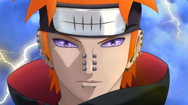 Wallpaper Background, Eyes, Naruto, Redhead, Pain, Purple, Sky, Blue