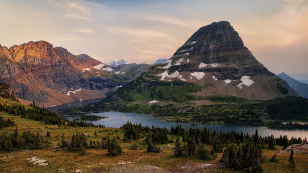 Wallpaper River, Nature, Mountain, Near, Spruce, With