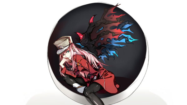 Wallpaper Zero, Two, Background, FranXX, Wings, Darling, Anime, Circle, With, Sitting, The, White, Like