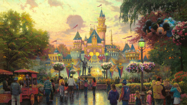 Wallpaper Castle, Walt, Desktop, Disney, Anniversary