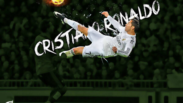 Wallpaper Wearing, Dress, Kick, Air, Ball, Ronaldo, The, Desktop, White