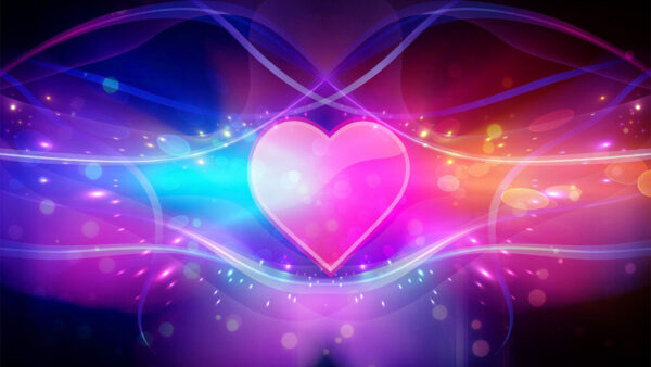 Wallpaper Pink, Shape, Heart, Colorful, Background