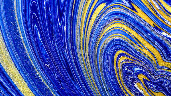 Wallpaper Abstract, Yellow, Blue, Lines, Stripes