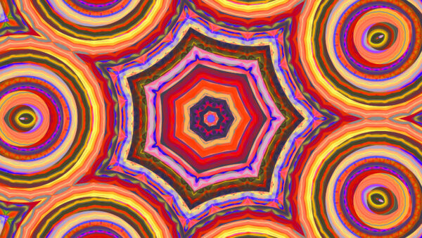 Wallpaper Abstract, Shapes, Colorful, Pattern, Fractal, Circles, Kaleidoscope