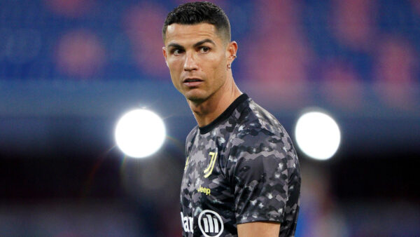 Wallpaper Cristiano, CR7, Lights, Standing, Ronaldo, Colorful, Blur, Background