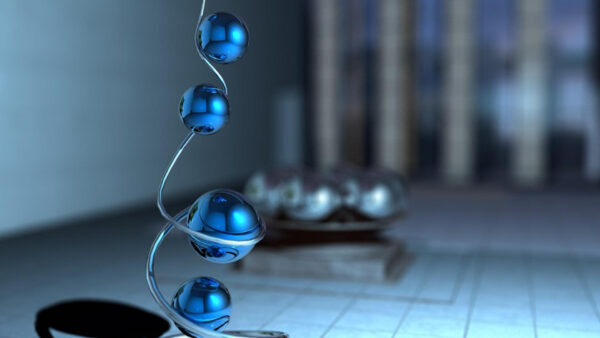 Wallpaper Blue, Balls, Background, Swirl, Blur