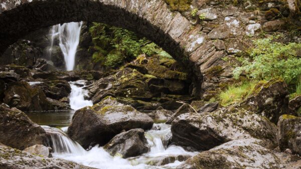 Wallpaper Stones, Rocks, Water, Stream, Bushes, From, Alage, Nature, Bridge, Waterfall, Trees