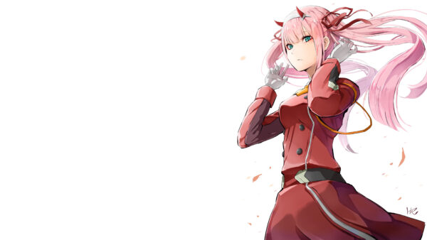 Wallpaper Desktop, Anime, FranXX, Zero, White, Two, Side, Hiro, Background, Darling, Standing