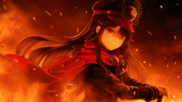 Wallpaper Nobunaga, Oda, Fire, Red, FateGrand, Order