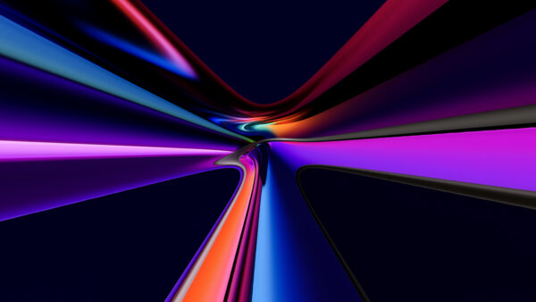 Wallpaper Abstract, Shape, Colorful, Lines, Glowing