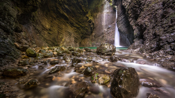 Wallpaper Waterfalls, Rock, River, And, Nature, Stones, Desktop