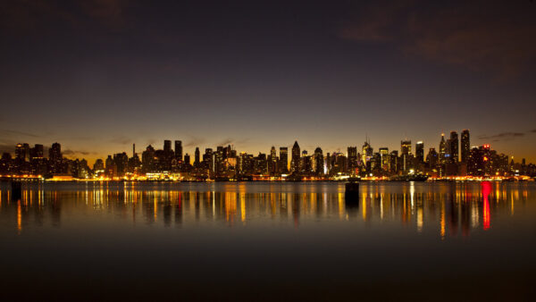 Wallpaper Buildings, Evening, Desktop, Mobile, And, New, During, Sky, River, Cityscape, Cloudy, Under, York