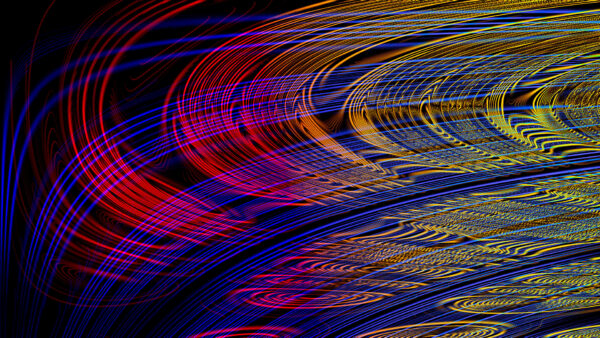 Wallpaper Abstraction, Swirl, Art, Yellow, Shapes, Lines, Abstract, Red